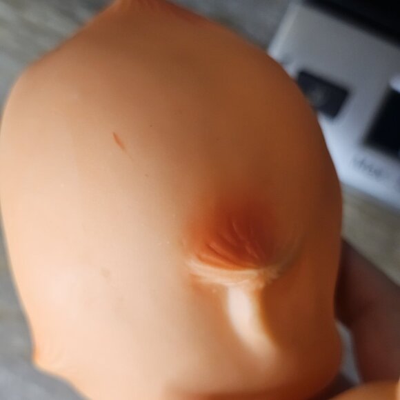 VTG Kewpie Rubber Doll 9" Jointed Squeak Toy Kitschy Baby Doll Molded Hair - Picture 15 of 15